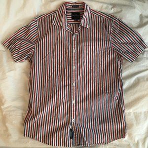 American Eagle Striped Short Sleeve Shirt